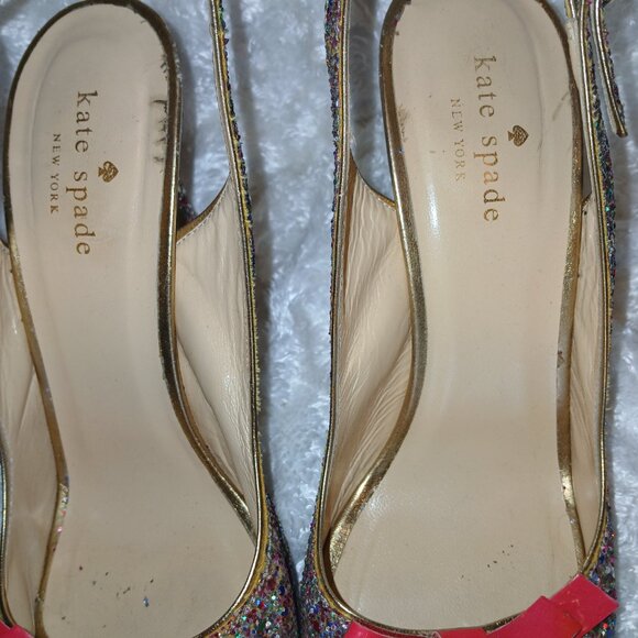 Kate spade rainbow glitter pumps size 8 - Picture 3 of 4